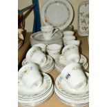 A ROYAL DOULTON PASTORALE PATTERN PART DINNER SERVICE, ten cups, ten saucers, twelve tea plates,