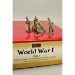 A BOXED W. BRITAIN WORLD WAR I 1916-18 GERMAN 170CM MINENWERFER WITH THREE INFANTRY, No.23083,