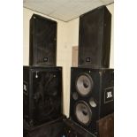 A PAIR OF 1350P FULL RANGE PA SPEAKERS, (375watts Program@ 80hms, fully working) and a pair of JBL