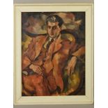 FRITZ KAUSEK (CZECH 1890-1962), portrait of a male figure wearing a suit, signed and dated (22)