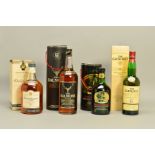 FOUR BOTTLES OF SINGLE MALT, comprising a bottle of The Dalmore Single Highland Malt Scotch