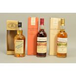 THREE BOTTLES OF SINGLE MALT, comprising a bottle of The Glendronach Original Single Highland Malt