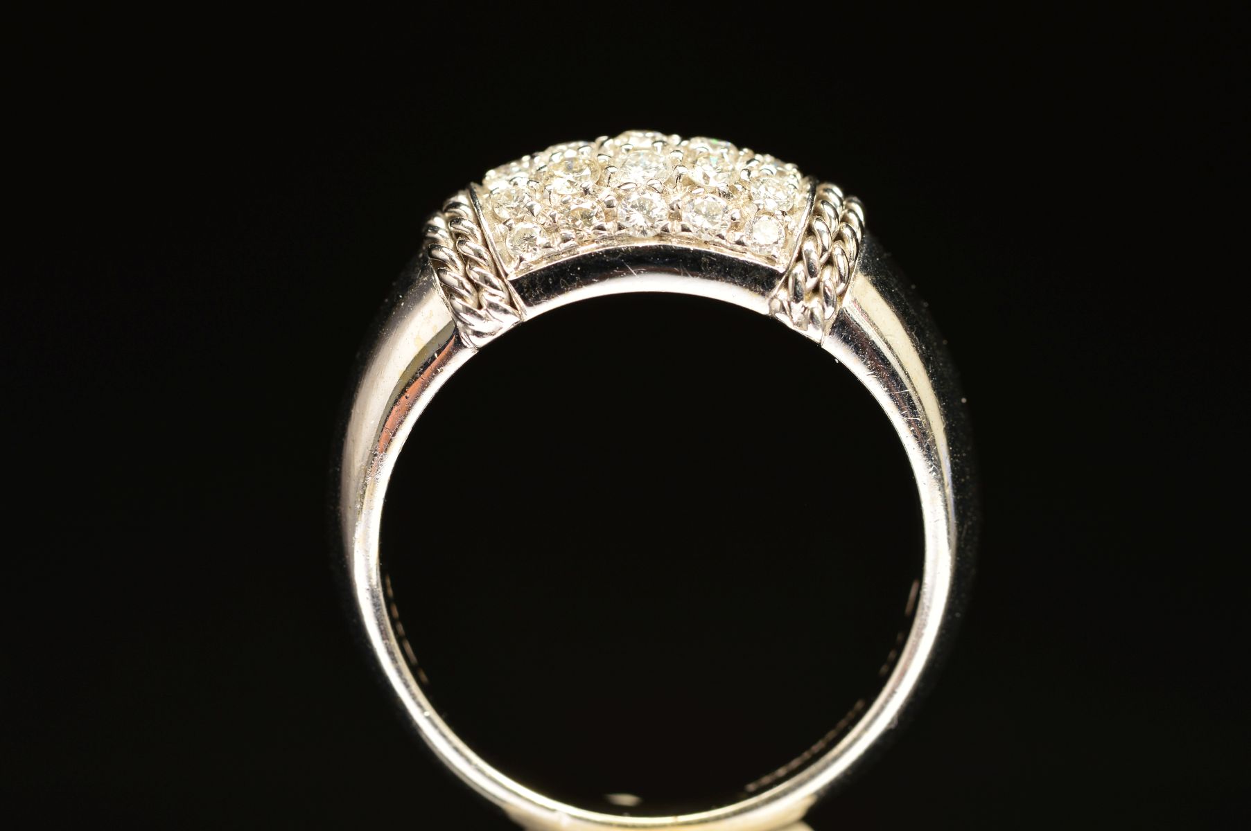 A MODERN PICCHIOTTI 18CT WHITE GOLD AND DIAMOND SET RING, pave diamond set, together with a - Image 5 of 5