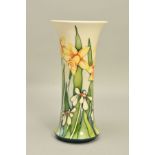 MOORCROFT, a limited edition Daffodils and Daisy vase, 46/150, designed by Nicola Slaney, signed and