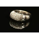 A MODERN PICCHIOTTI 18CT WHITE GOLD AND DIAMOND SET RING, pave diamond set, together with a