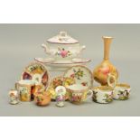 A SMALL PARCEL OF LATE 19TH CENTURY AND EARLY 20TH CENTURY CONTINENTAL PORCELAIN, including two