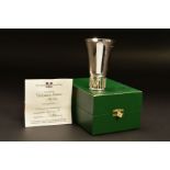 A CASED ELIZABETH II LIMITED EDITION MILLENNIUM COLLECTION BEAKER BY A. EDWARD JONES LTD, of conical