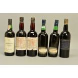 SIX BOTTLES OF MADEIRA, comprising two x Finest Old Malmsey, shipped by Cossart Gordon & Co, two x