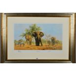 DAVID SHEPHERD (BRITISH 1931-2017) 'AN AFRICAN LANDSCAPE' a limited edition print featuring