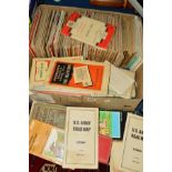 A BOX OF ORDNANCE SURVEY MAPS ETC