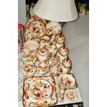 MASONS IRONSTONE BROWN VELVET TABLE LAMP, JUGS, GINGER JARS, TRINKETS ETC (24) (one lid broken)