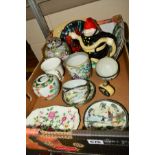 VARIOUS CERAMICS, SCENT BOTTLES ETC, to include Poole Pottery dish, oriental teawares, ginger jar,