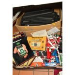 A QUANTITY OF UNBOXED AND ASSORTED SCALEXTRIC, various cars (spares or repair), spare parts,