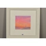 OLLY JAMES (BRITISH CONTEMPORARY)' PINK SUNSET I', an impressionist sunset, signed and dated (20)