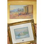 L VAN BERG 20TH CENTURY) 'SAN GIULIOS ISLAND, LAKE ORTA', signed bottom left, titled verso,