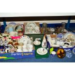 FIVE BOXES AND LOOSE CERAMICS AND GLASS ETC, to include Royal Doulton 'Windermere', Aynsley, Duchess