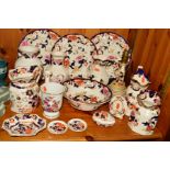 MASONS IRONSTONE, to include 'Mandalay' jugs, plates, lamp base etc, 'Mandarin' jug, trinkets,