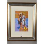 MARK ROWBOTHAM (BRITISH 1959) 'SUMMER IDYLL II', a limited edition print 78/250 of children at the