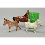 THREE BESWICK AND ROYAL DOULTON ANIMALS, to include Beswick Donkey No1364B and Royal Doulton '