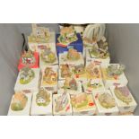 TWENTY TWO LILLIPUT LANE SCULPTURES, twenty one boxed from North, South East, Midlands, Welsh,