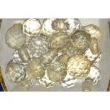 A BOX OF CUT GLASS DECANTER STOPPERS