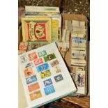 A STAMP ALBUM, CIGARETTE, TEA AND CONFECTIONARY CARDS, in albums, packets and loose, including