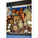TWO BOXES OF VARIOUS DINNERWARES, to include Denby 'Arabesque' and 'Chevron', Hornsea etc