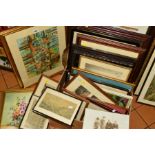PICTURES AND PRINTS ETC, to include a mixed media collage by Dorothy Anne Clark, framed and