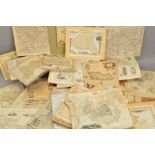 ANTIQUE MAPS, 17th to 20th Century (one box)