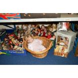 FOUR BOXES OF MODERN COLLECTORS DOLLS ETC, to include Leonardo examples, national costume dolls,