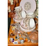 ROYAL VALE TEASET AND VARIOUS ORNAMENTS, to include Wade tortoises, glass crystal ornaments,