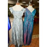 TWO 1950'S DRESSES, one with label 'Chafil, London' size 42, the other unmarked ()