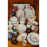 VARIOUS CERAMICS AND CLOISONNE VASES, TRINKETS, ANIMALS, etc, to include Aynsley, Royal Crown Derby,