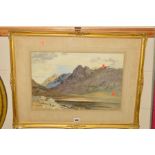 EDWARD HARGITT (BRITISH 1835-1895) 'DORNIE, ROSS SHIRE', a mountainous landscape with a loch,