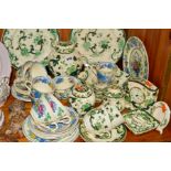 MASONS IRONSTONE, to include 'Chartreuse' plates, teawares, clock, ginger jars, trinkets etc, and '
