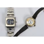 TWO WRISTWATCHES, the first a stainless steel Seiko automatic chronometer with baton hour markers,