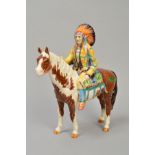 A BESWICK MOUNTED INDIAN, No 1391, height 22cm