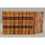 KNIGHT, CHARLES, The Pictorial edition of The Works of Shakespeare, eight volume set, in half