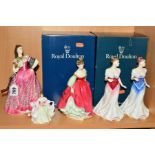 FIVE ROYAL DOULTON FIGURES, to include limited edition 'Carmen' HN3993 No2430/12500, 'For You'