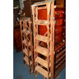 TWO SIMILAR EARLY 20TH CENTURY HATHERLEY STEP LADDERS