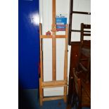 A BEECH FRAMED ARTISTS EASEL