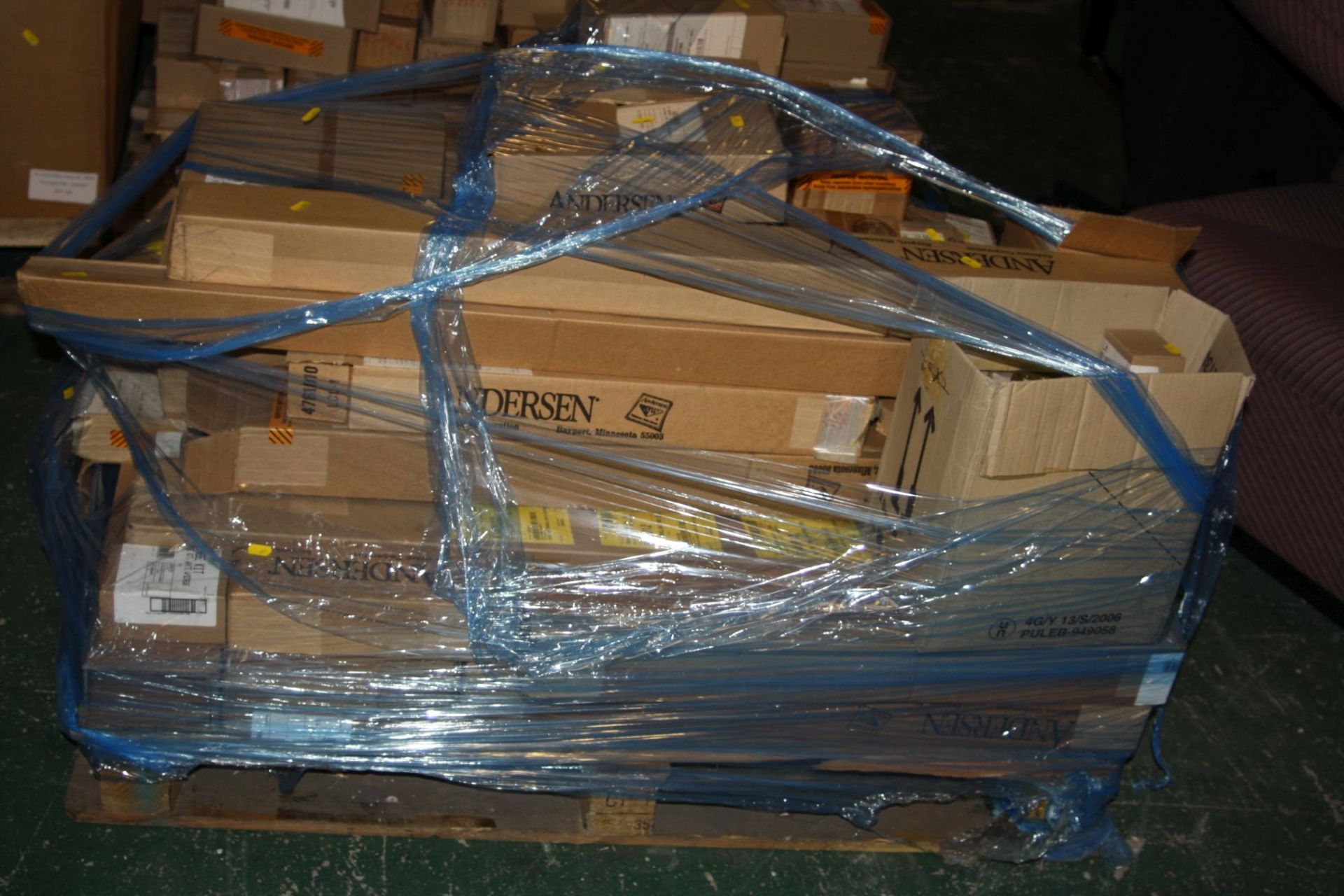 A PALLET OF WINDOW AND DOOR FURNITURE including locks, handles and fixings