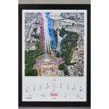 A 2019 limited edition RoyalAirForce Red Arrows colour print, signed by 'Red 1' to 'Red 10',