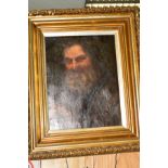 A LATE VICTORIAN HEAD AND SHOULDERS PORTRAIT OF A MAN HOLDING A BOOK, unsigned, oil on canvas,