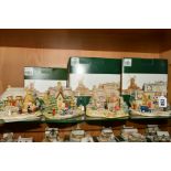 FOUR LILLIPUT LANE CHRISTMAS SPECIAL SCULPTURES, 'Christmas Cake' 2001, L2397 (boxed), 'The