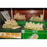 FOUR BOXED LILLIPUT LANE BRITAINS HERITAGE SCULPTURES, 'Glamis Castle' L2314 (plinth, certificate