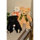 THREE UNBOXED STEIFF BEARS, mohair Titanic bear, No 003509 and two Cosy bears 2014, No 663604 and