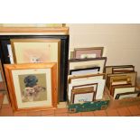 PICTURES AND PRINTS etc, to include a pastel sketch of three labradors by Wendy Darker, coloured