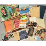 A SUITCASE CONTAINING A LARGE NUMBER OF BOOKS, PAMPHLETS, MAGAZINES OF A WWII AVIATION INTEREST,