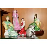 A LLADRO FIGURE GROUP, 'Cat and Mouse' No5236 by Juan Huerta, height 8cm, two Royal Doulton
